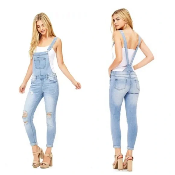 Wax Jean, Jeans, Wax Jeans Womens Juniors Ankle Length Skinny Leg Denim  Overalls